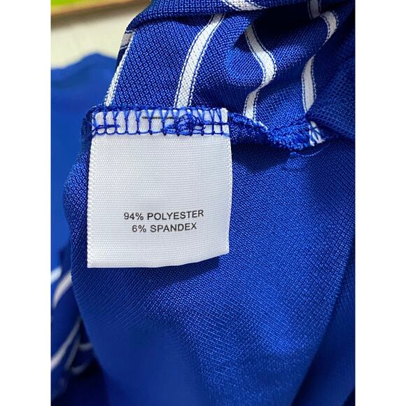 Peter Millar Summer Comfort Polo Shirt 2XL Blue White Striped Performance - Picture 6 of 8